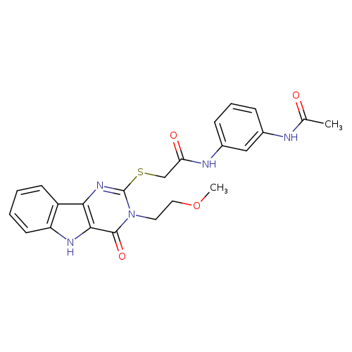 N-(3-acetamidophenyl)-2-{[3-(2-methoxyethyl)-4-oxo-3H,4H,5H-pyrimido[5,4-b]indol-2-yl]sulfanyl}acetamide