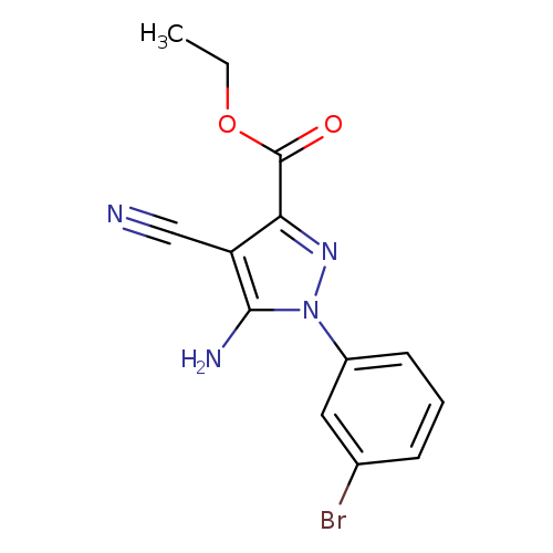 Ethyl 5-amino-1-(3-bromophenyl)-4-cyanopyrazole-3-carboxylate