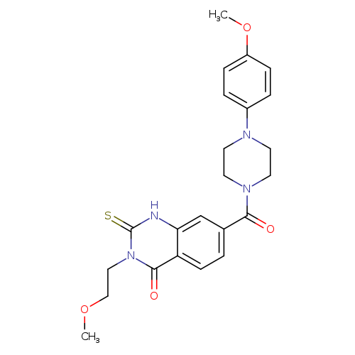 3-(2-methoxyethyl)-7-[4-(4-methoxyphenyl)piperazine-1-carbonyl]-2-sulfanylidene-1,2,3,4-tetrahydroquinazolin-4-one
