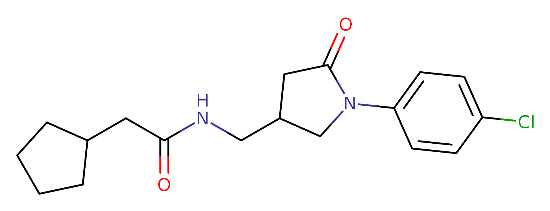 N-{[1-(4-chlorophenyl)-5-oxopyrrolidin-3-yl]methyl}-2-cyclopentylacetamide