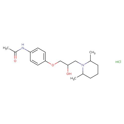 N-{4-[3-(2,6-dimethylpiperidin-1-yl)-2-hydroxypropoxy]phenyl}acetamide hydrochloride