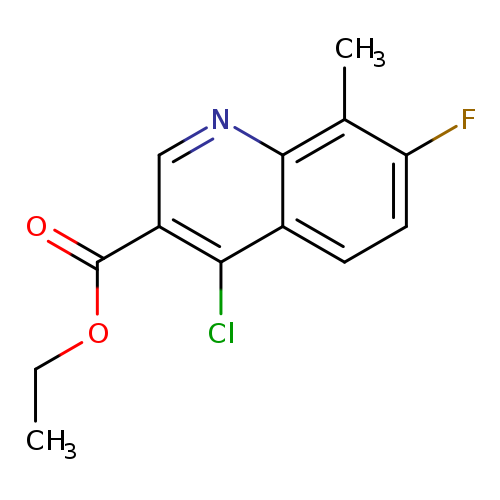 3-Quinolinecarboxylic acid, 4-chloro-7-fluoro-8-methyl-, ethyl ester