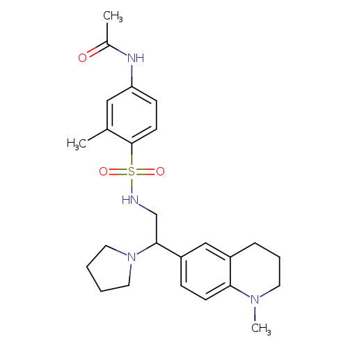N-(3-methyl-4-{[2-(1-methyl-1,2,3,4-tetrahydroquinolin-6-yl)-2-(pyrrolidin-1-yl)ethyl]sulfamoyl}phenyl)acetamide