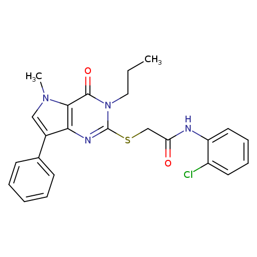 N-(2-chlorophenyl)-2-({5-methyl-4-oxo-7-phenyl-3-propyl-3H,4H,5H-pyrrolo[3,2-d]pyrimidin-2-yl}sulfanyl)acetamide