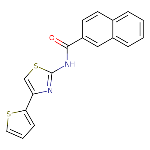 N-[4-(thiophen-2-yl)-1,3-thiazol-2-yl]naphthalene-2-carboxamide