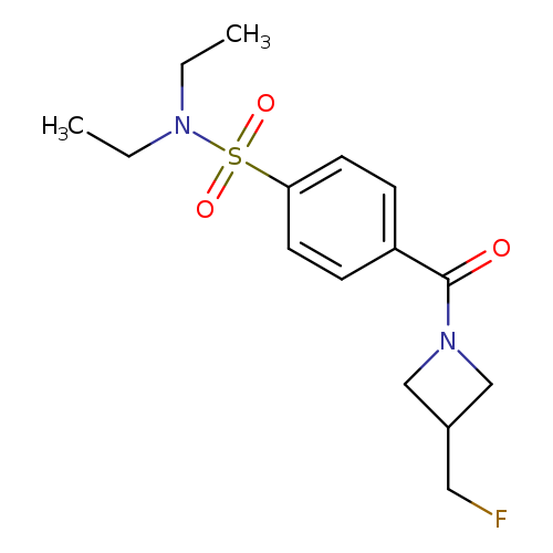 N,N-diethyl-4-[3-(fluoromethyl)azetidine-1-carbonyl]benzene-1-sulfonamide