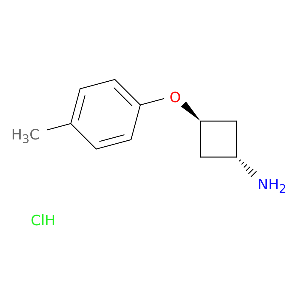 cyclobutanamine, 3-(4-methylphenoxy)-, hydrochloride (1:1), trans-