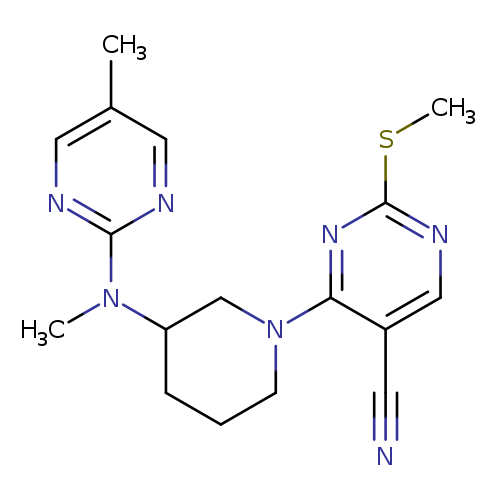 4-{3-[methyl(5-methylpyrimidin-2-yl)amino]piperidin-1-yl}-2-(methylsulfanyl)pyrimidine-5-carbonitrile