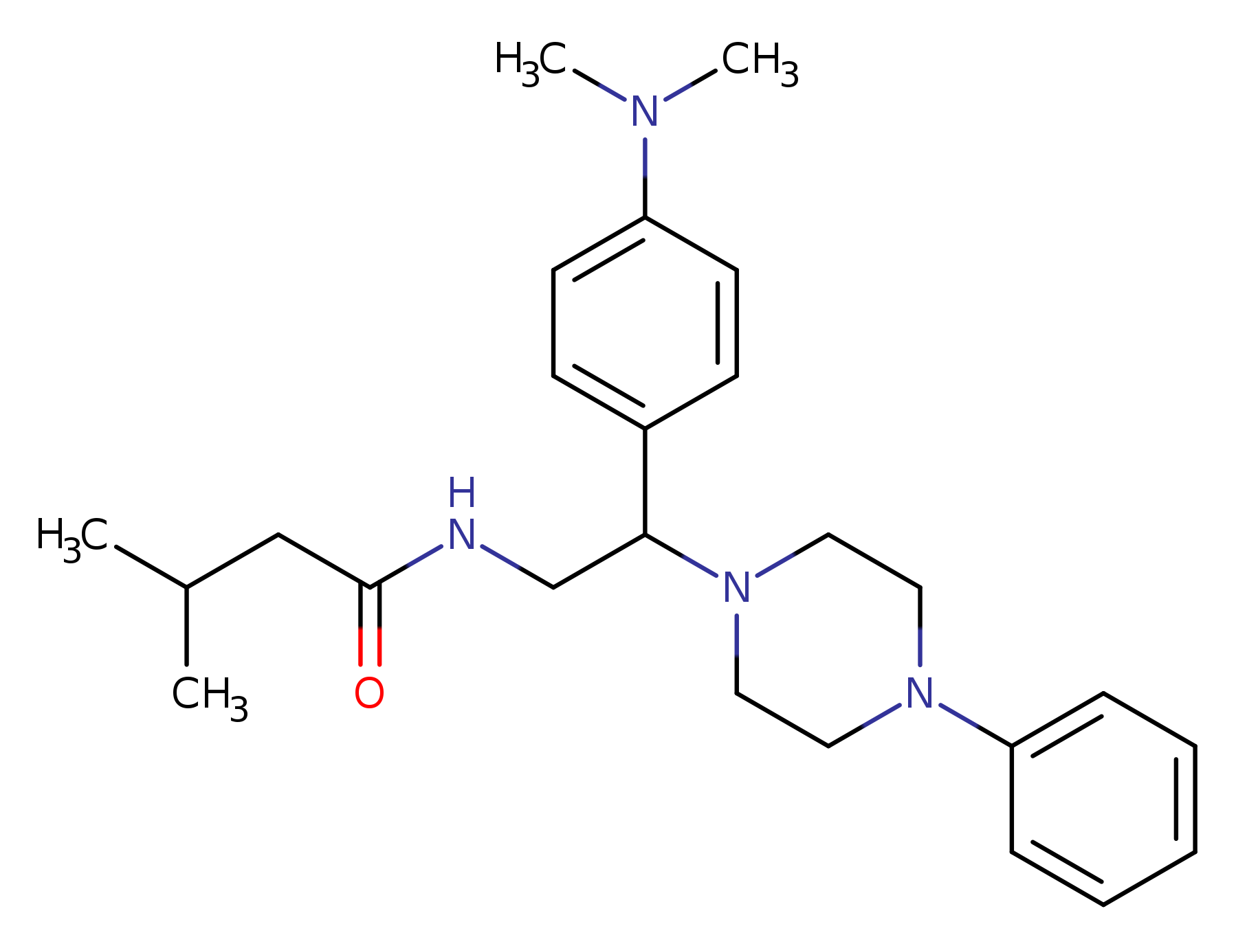 N-{2-[4-(dimethylamino)phenyl]-2-(4-phenylpiperazin-1-yl)ethyl}-3-methylbutanamide