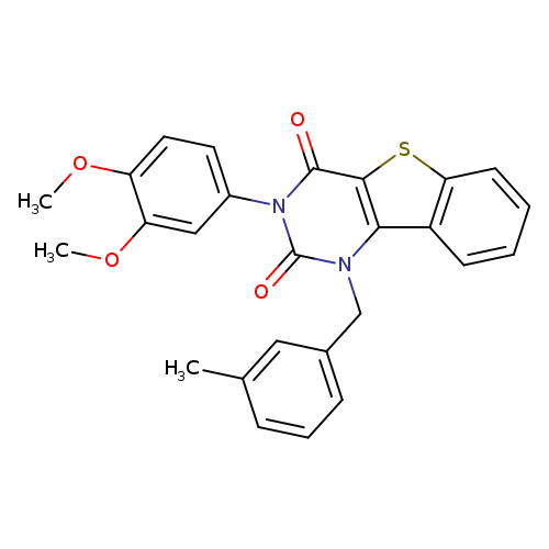 5-(3,4-dimethoxyphenyl)-3-[(3-methylphenyl)methyl]-8-thia-3,5-diazatricyclo[7.4.0.0^{2,7}]trideca-1(9),2(7),10,12-tetraene-4,6-dione