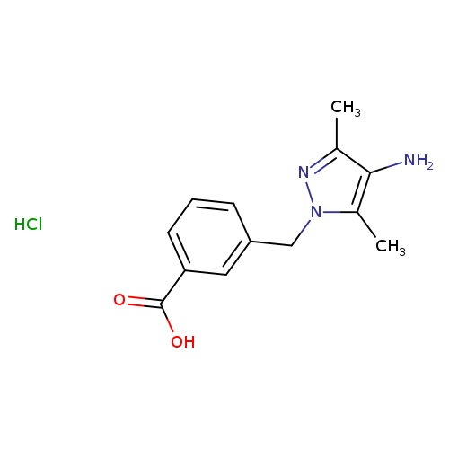 3-[(4-amino-3,5-dimethyl-1H-pyrazol-1-yl)methyl]benzoic acid hydrochloride