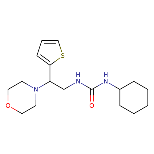 1-cyclohexyl-3-[2-(morpholin-4-yl)-2-(thiophen-2-yl)ethyl]urea