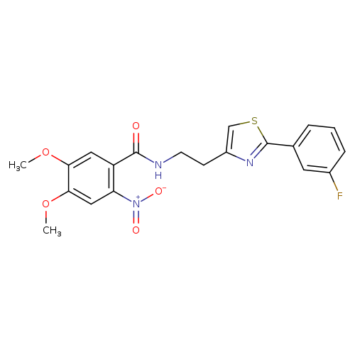 N-{2-[2-(3-fluorophenyl)-1,3-thiazol-4-yl]ethyl}-4,5-dimethoxy-2-nitrobenzamide