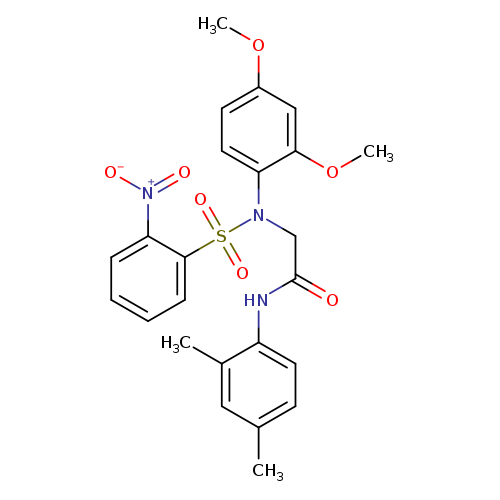 N-(2,4-dimethylphenyl)-2-[({2-nitrophenyl}sulfonyl)-2,4-dimethoxyanilino]acetamide