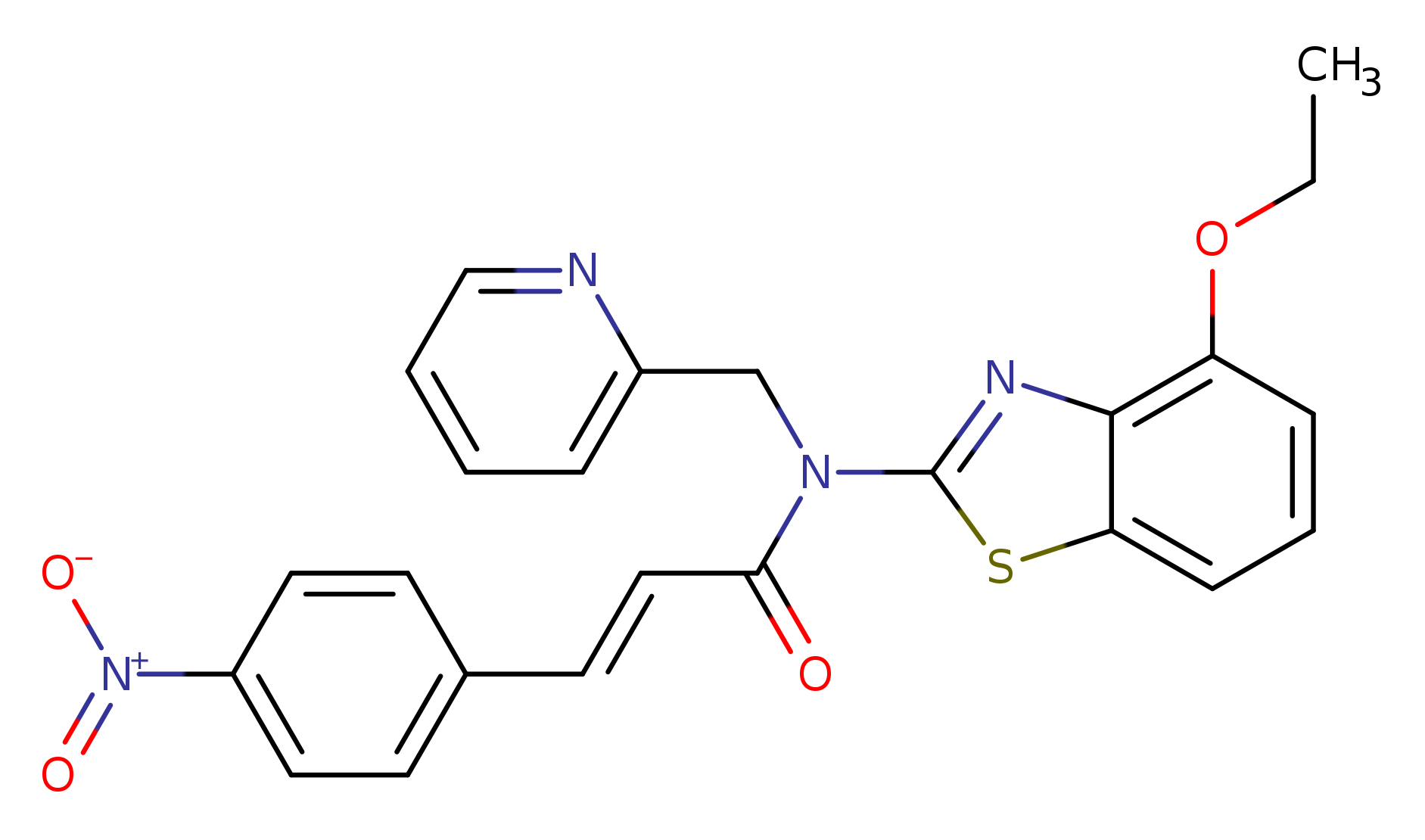 (2E)-N-(4-ethoxy-1,3-benzothiazol-2-yl)-3-(4-nitrophenyl)-N-[(pyridin-2-yl)methyl]prop-2-enamide
