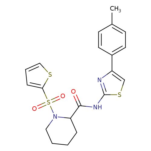 N-[4-(4-methylphenyl)-1,3-thiazol-2-yl]-1-(thiophene-2-sulfonyl)piperidine-2-carboxamide