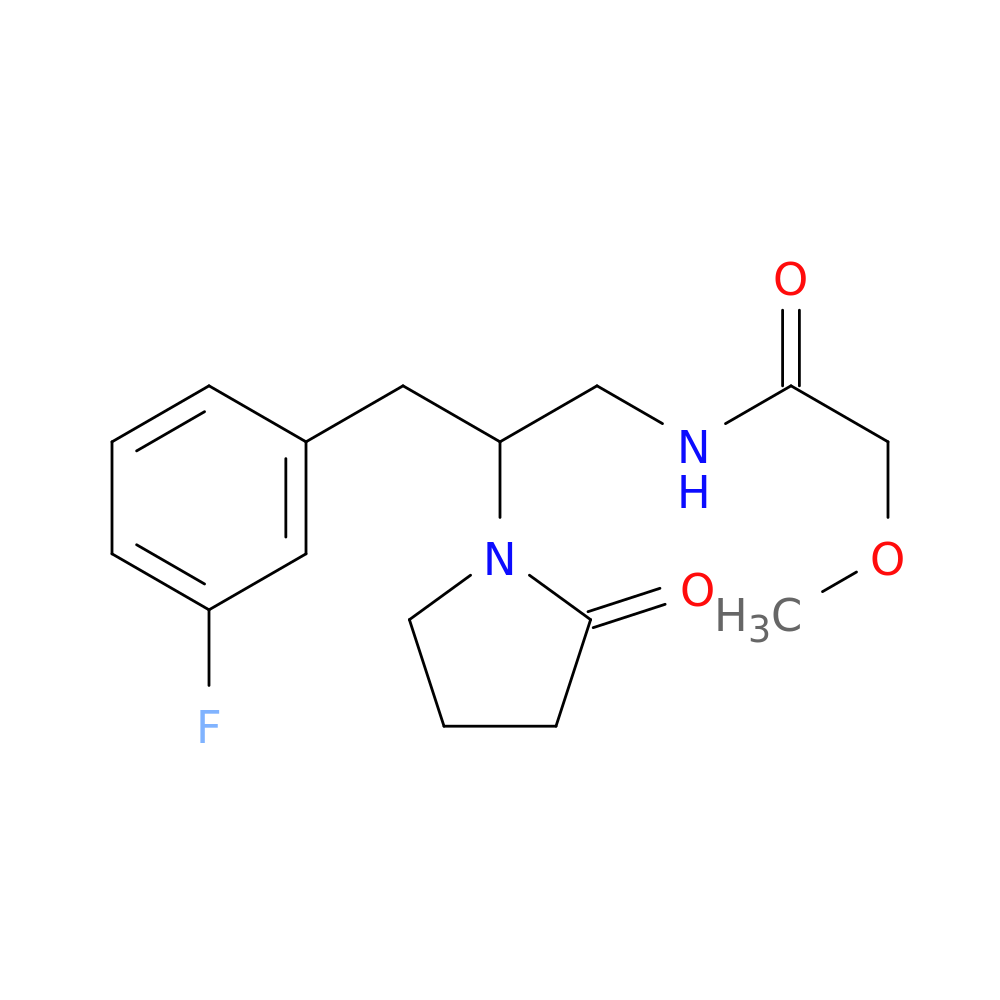N-[3-(3-fluorophenyl)-2-(2-oxopyrrolidin-1-yl)propyl]-2-methoxyacetamide