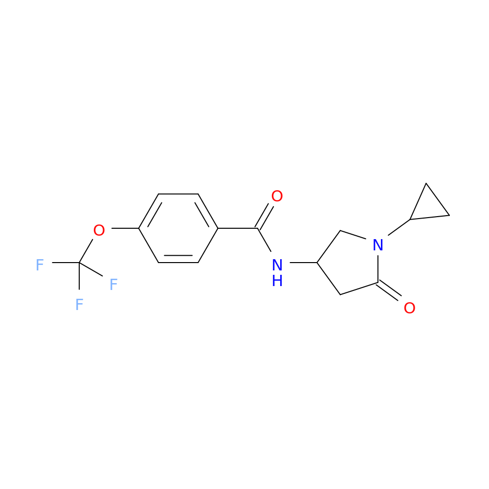 N-(1-cyclopropyl-5-oxopyrrolidin-3-yl)-4-(trifluoromethoxy)benzamide