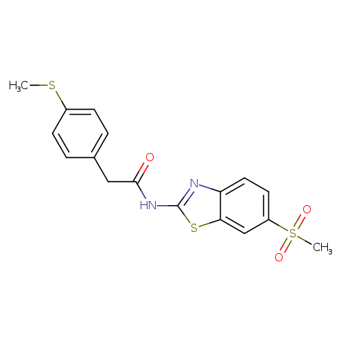 N-(6-methanesulfonyl-1,3-benzothiazol-2-yl)-2-[4-(methylsulfanyl)phenyl]acetamide