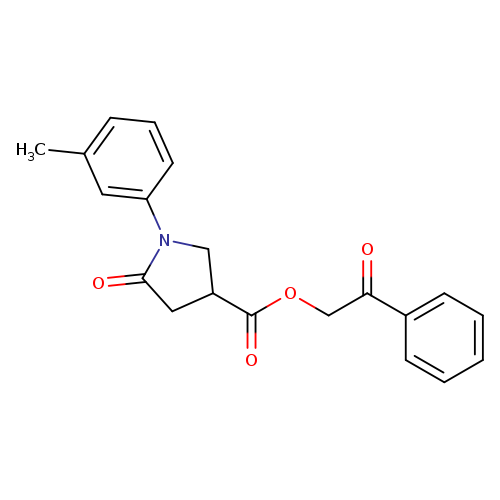 2-oxo-2-phenylethyl 1-(3-methylphenyl)-5-oxo-3-pyrrolidinecarboxylate