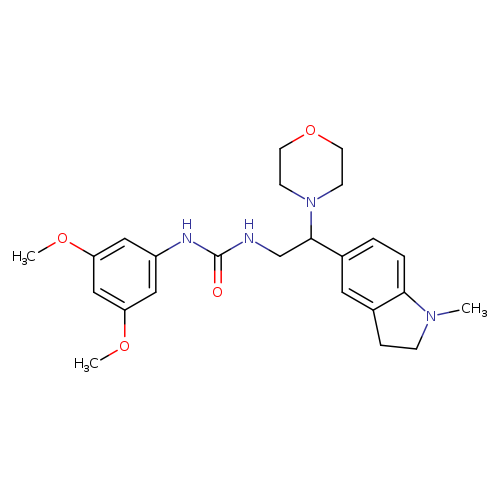 1-(3,5-dimethoxyphenyl)-3-[2-(1-methyl-2,3-dihydro-1H-indol-5-yl)-2-(morpholin-4-yl)ethyl]urea