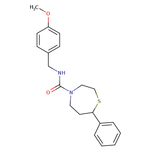 N-[(4-methoxyphenyl)methyl]-7-phenyl-1,4-thiazepane-4-carboxamide