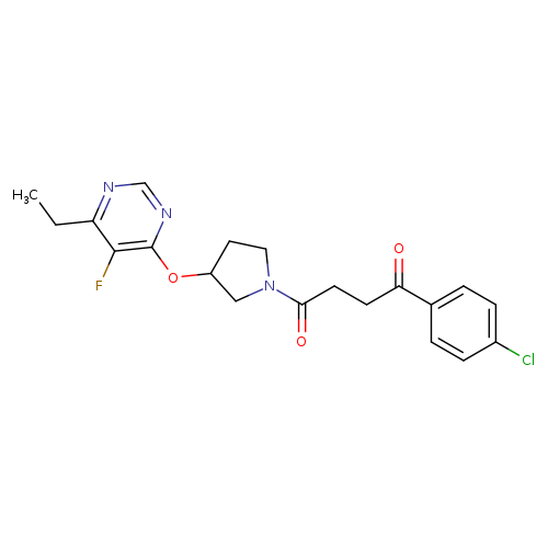 1-(4-chlorophenyl)-4-{3-[(6-ethyl-5-fluoropyrimidin-4-yl)oxy]pyrrolidin-1-yl}butane-1,4-dione