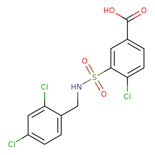 4-chloro-3-{[(2,4-dichlorophenyl)methyl]sulfamoyl}benzoic acid