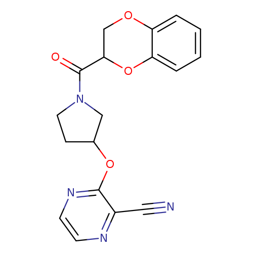 3-{[1-(2,3-dihydro-1,4-benzodioxine-2-carbonyl)pyrrolidin-3-yl]oxy}pyrazine-2-carbonitrile