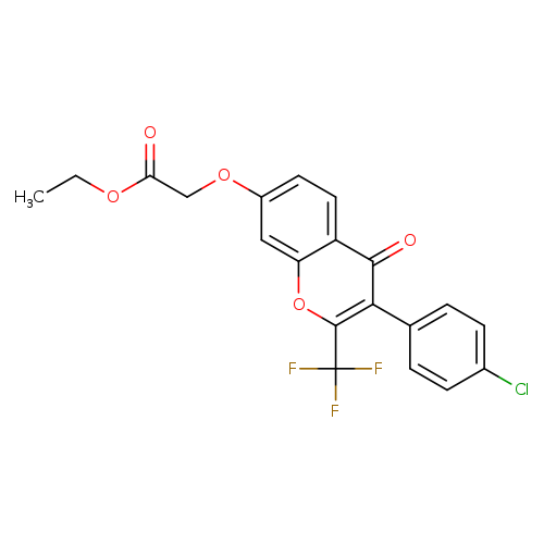 ethyl 2-{[3-(4-chlorophenyl)-4-oxo-2-(trifluoromethyl)-4H-chromen-7-yl]oxy}acetate