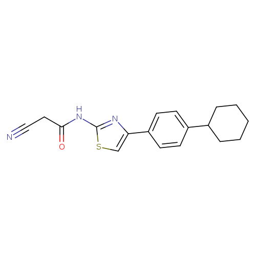 2-cyano-N-[4-(4-cyclohexylphenyl)-1,3-thiazol-2-yl]acetamide
