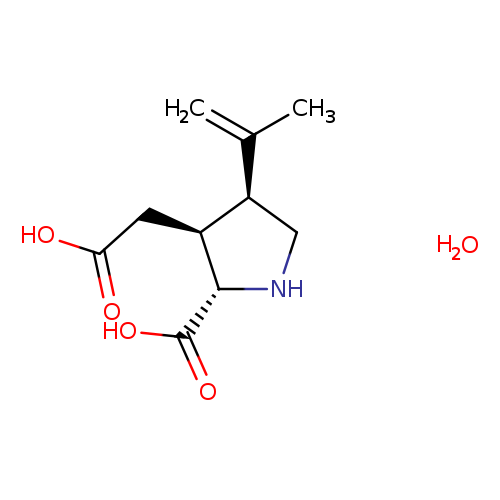 3-Pyrrolidineacetic acid, 2-carboxy-4-(1-methylethenyl)-, hydrate (1:1), (2S,3S,4S)-