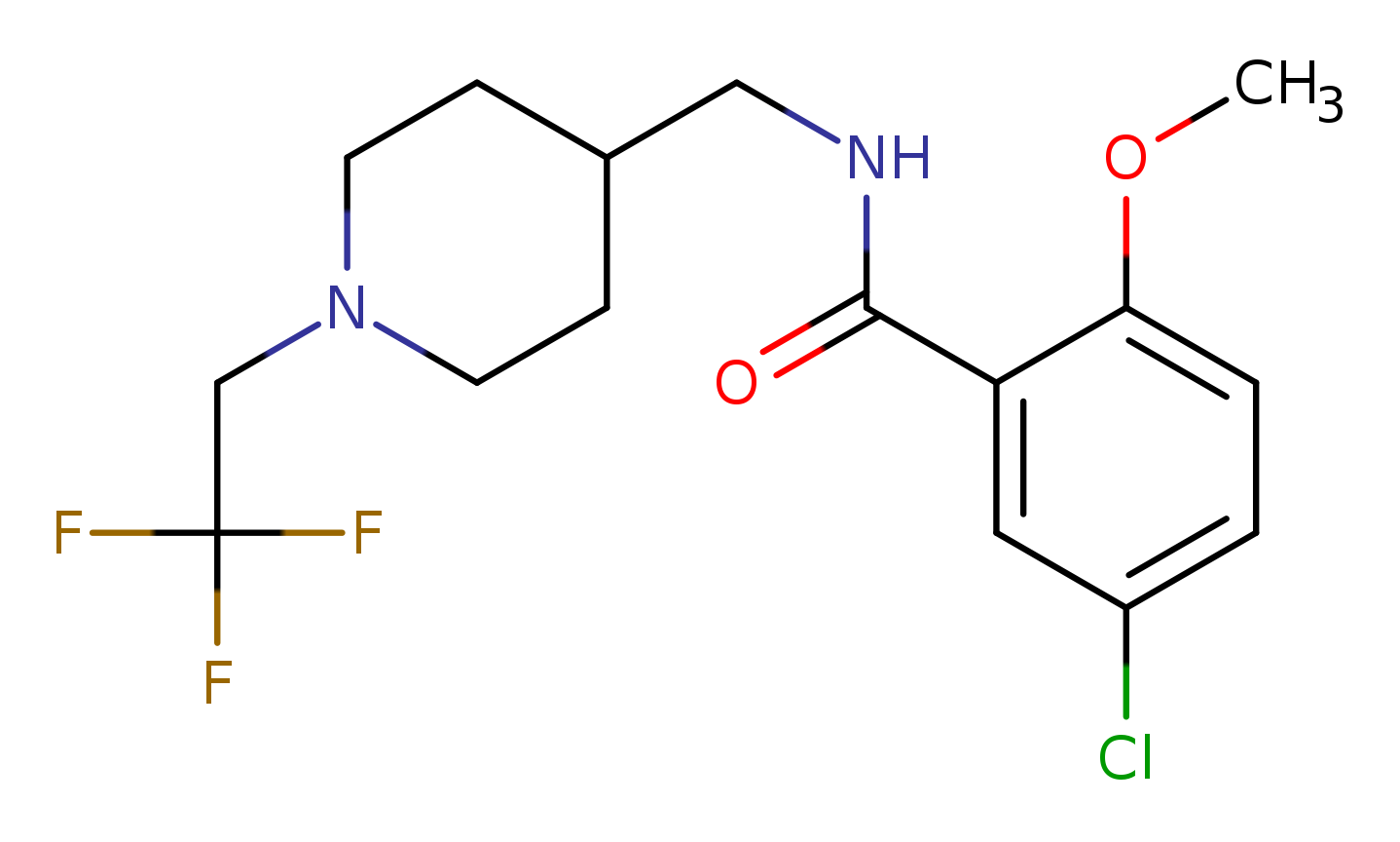5-chloro-2-methoxy-N-{[1-(2,2,2-trifluoroethyl)piperidin-4-yl]methyl}benzamide