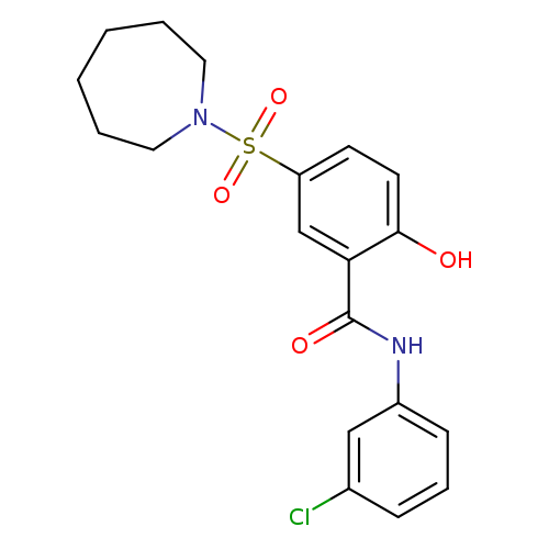 5-(azepane-1-sulfonyl)-N-(3-chlorophenyl)-2-hydroxybenzamide