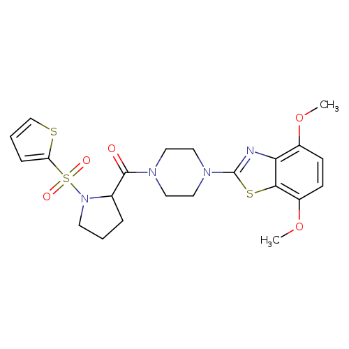 4,7-dimethoxy-2-{4-[1-(thiophene-2-sulfonyl)pyrrolidine-2-carbonyl]piperazin-1-yl}-1,3-benzothiazole