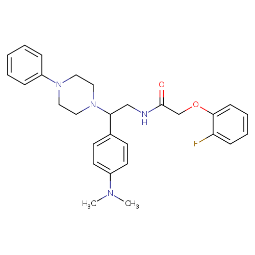 N-{2-[4-(dimethylamino)phenyl]-2-(4-phenylpiperazin-1-yl)ethyl}-2-(2-fluorophenoxy)acetamide