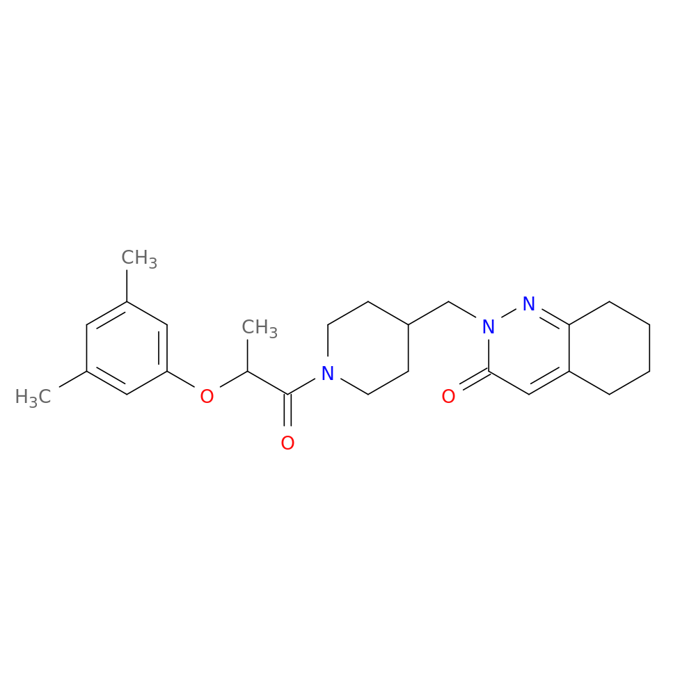 2-({1-[2-(3,5-dimethylphenoxy)propanoyl]piperidin-4-yl}methyl)-2,3,5,6,7,8-hexahydrocinnolin-3-one