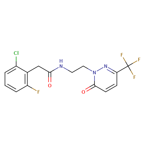 2-(2-chloro-6-fluorophenyl)-N-{2-[6-oxo-3-(trifluoromethyl)-1,6-dihydropyridazin-1-yl]ethyl}acetamide