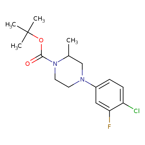 tert-butyl 4-(4-chloro-3-fluorophenyl)-2-methylpiperazine-1-carboxylate