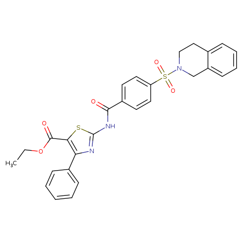 ethyl 4-phenyl-2-[4-(1,2,3,4-tetrahydroisoquinoline-2-sulfonyl)benzamido]-1,3-thiazole-5-carboxylate