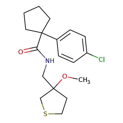 1-(4-chlorophenyl)-N-[(3-methoxythiolan-3-yl)methyl]cyclopentane-1-carboxamide