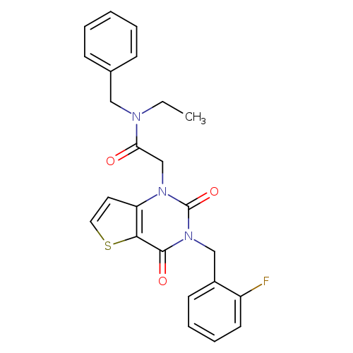 N-benzyl-N-ethyl-2-{3-[(2-fluorophenyl)methyl]-2,4-dioxo-1H,2H,3H,4H-thieno[3,2-d]pyrimidin-1-yl}acetamide
