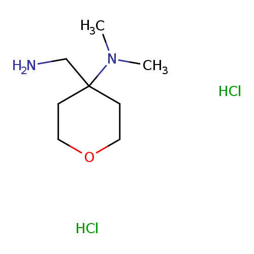 2H-​Pyran-​4-​methanamine, 4-​(dimethylamino)​tetrahydro-​, hydrochloride (1:2)