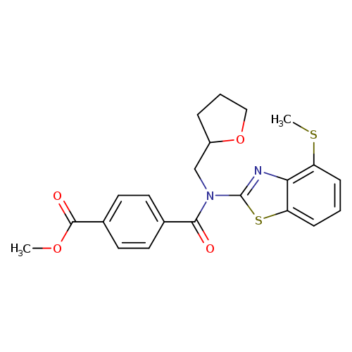 methyl 4-{[4-(methylsulfanyl)-1,3-benzothiazol-2-yl][(oxolan-2-yl)methyl]carbamoyl}benzoate
