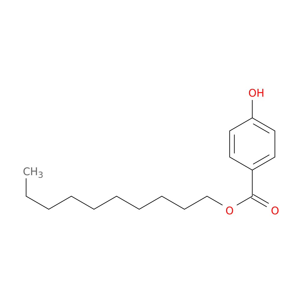 Benzoic acid, 4-hydroxy-, decyl ester
