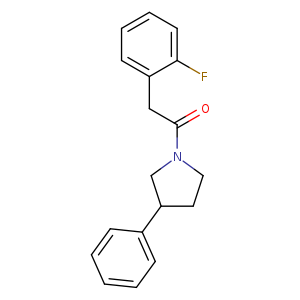 2-(2-fluorophenyl)-1-(3-phenylpyrrolidin-1-yl)ethan-1-one