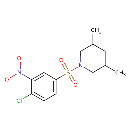 1-(4-chloro-3-nitrobenzenesulfonyl)-3,5-dimethylpiperidine
