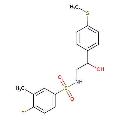4-fluoro-N-{2-hydroxy-2-[4-(methylsulfanyl)phenyl]ethyl}-3-methylbenzene-1-sulfonamide