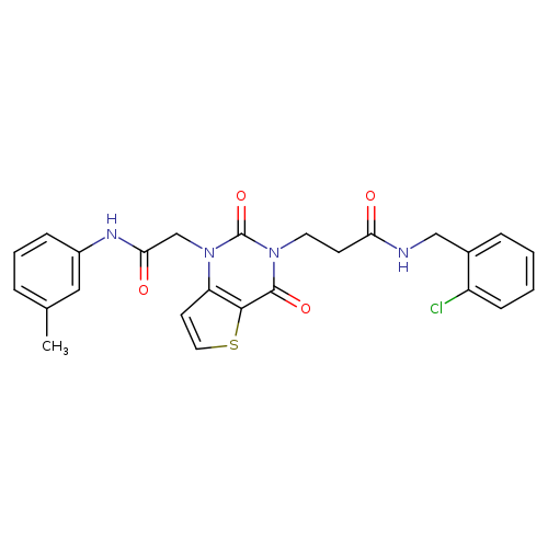 N-[(2-chlorophenyl)methyl]-3-(1-{[(3-methylphenyl)carbamoyl]methyl}-2,4-dioxo-1H,2H,3H,4H-thieno[3,2-d]pyrimidin-3-yl)propanamide