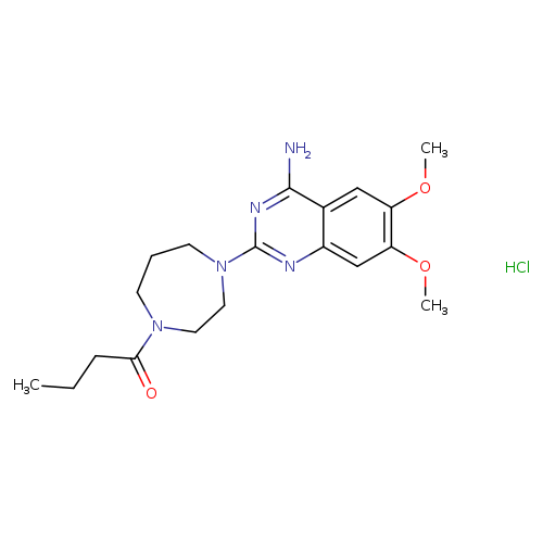 1H-1,4-Diazepine,1-(4-amino-6,7-dimethoxy-2-quinazolinyl)hexahydro-4-(1-oxobutyl)-,monohydrochloride